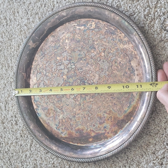 Set of 3 Vintage Silver Trays - Picture 5 of 12